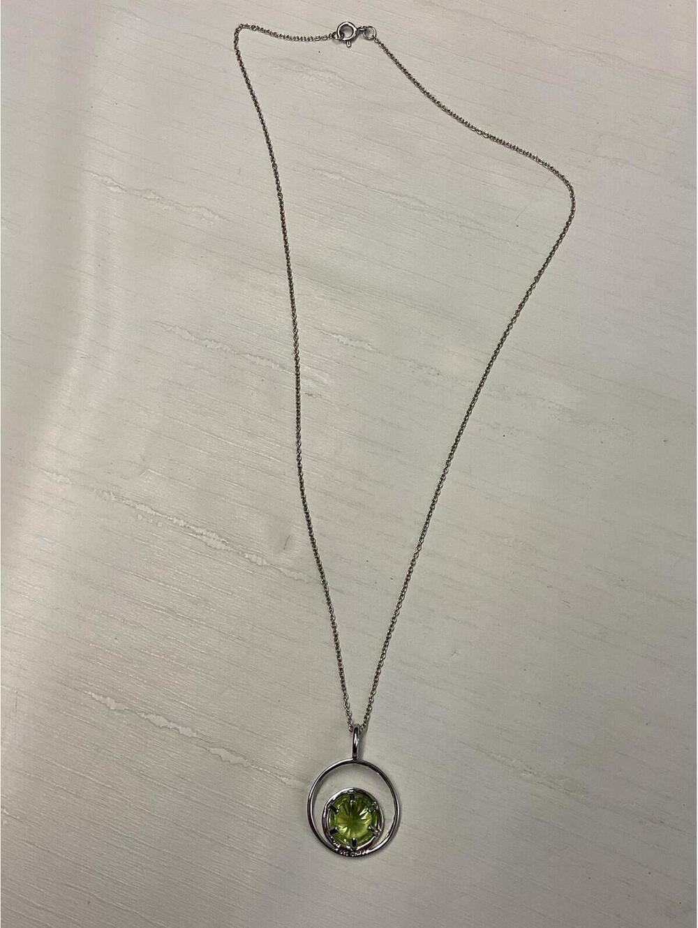 DW 925 Sterling Silver Peridot Necklace